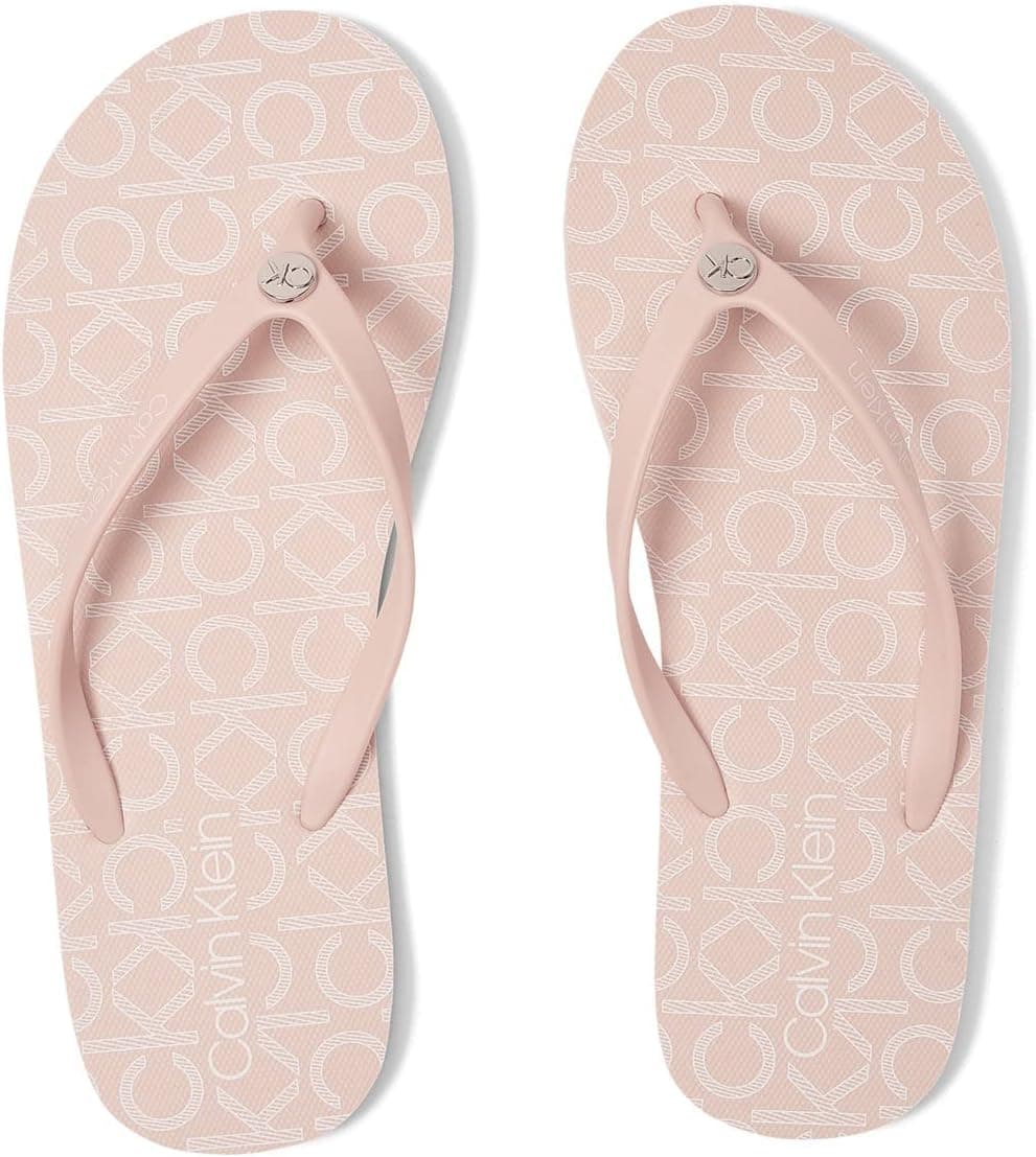 Calvin Klein Women's Sarminya Flip Flop, Blush, 5