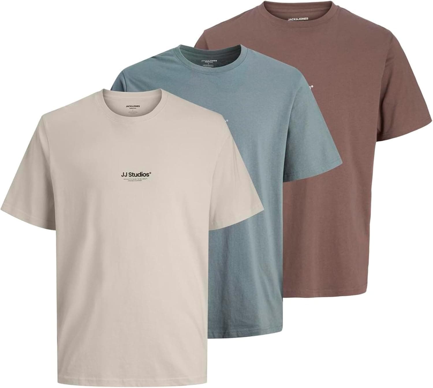 JACK & JONES Jjesoho Lot de 3 t-Shirts à col Rond Homme