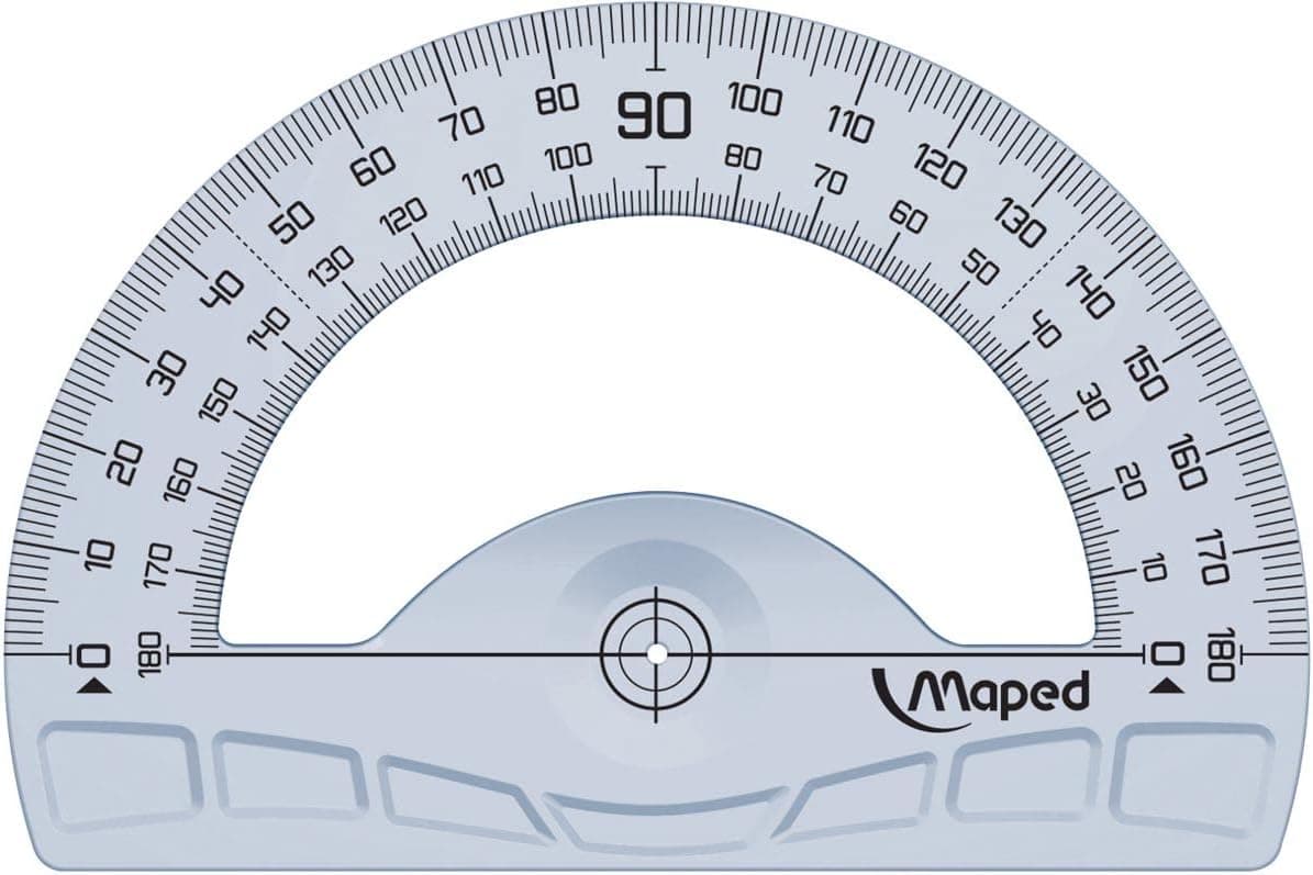 MAPED rapporteur demi-circulaire géométrique 180 dégrés 12 cm