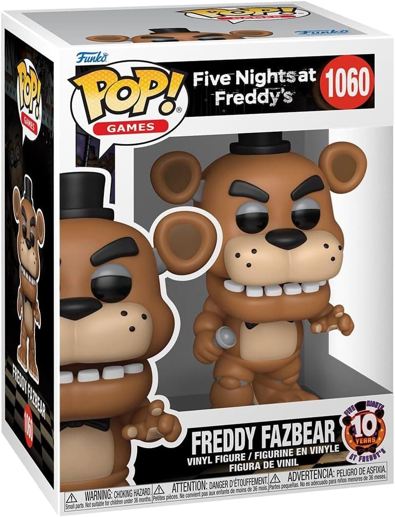 Funko Pop! Games: Five Night's at Freddy's (FNAF) - Freddy - Figurine en Vinyle de Collection - Idée Cadeau - Produit Officiel - Jouets pour Enfants et Adultes - Figurine modèle pour collectionneurs