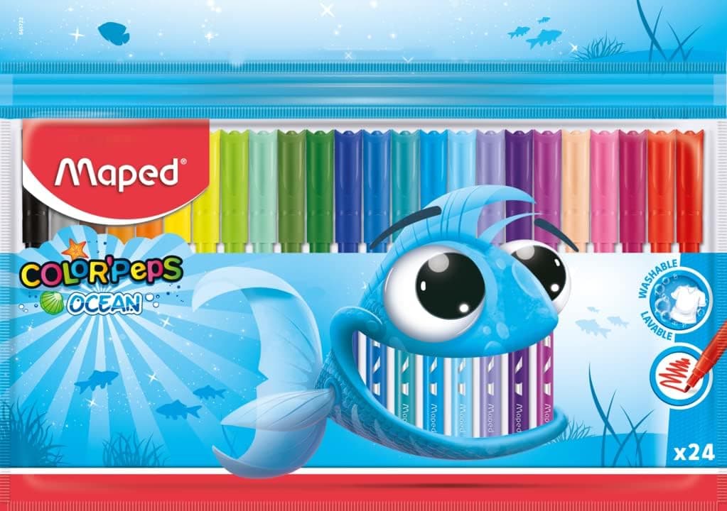 Maped - Feutres Ocean Color Peps - 24 feutres de Coloriage