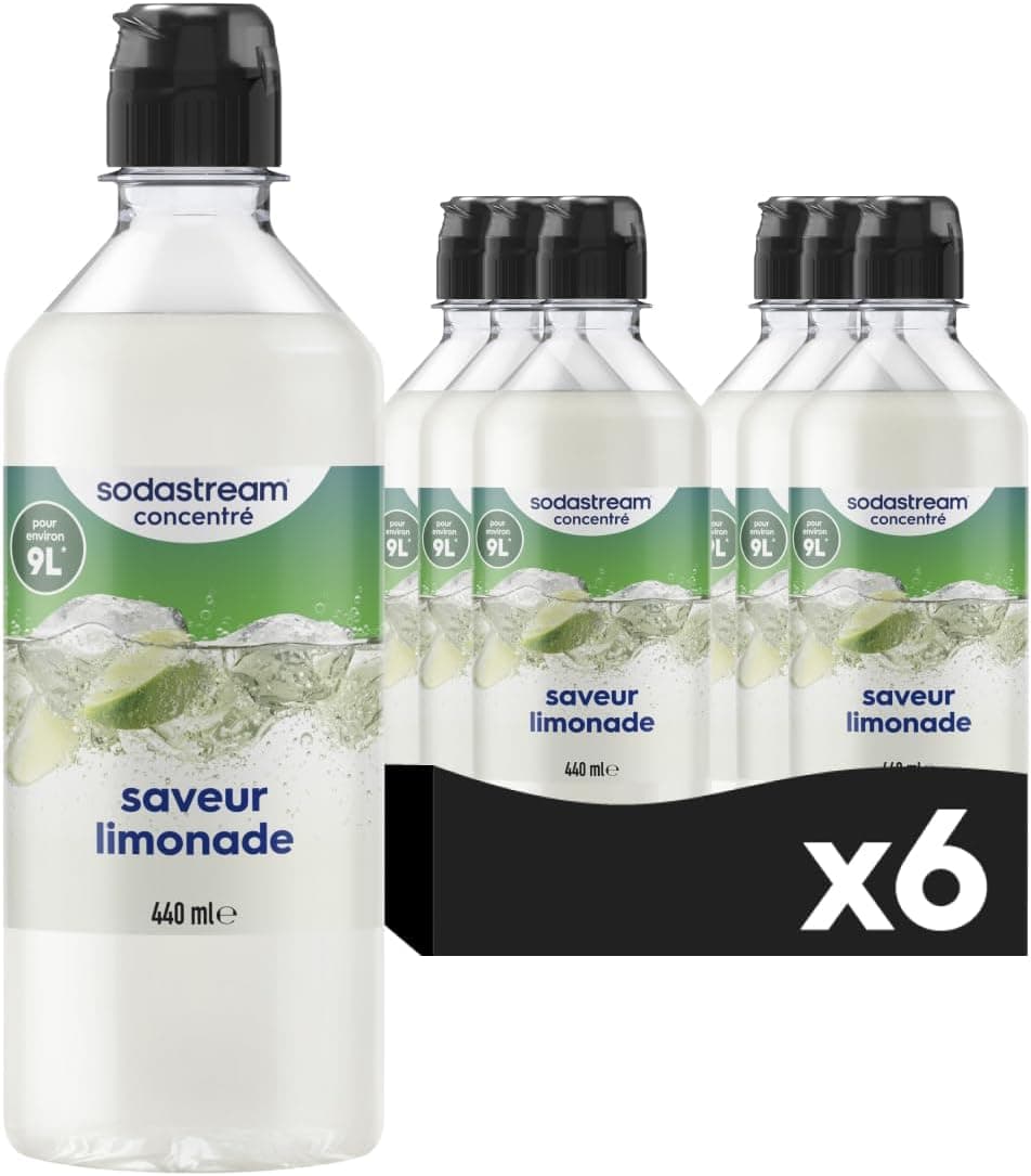 Sodastream Lot de 6 Concentrés Limonade pour Machine à Eau Pétillante