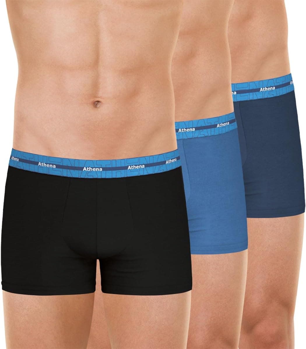 Athena - Lot de 3 Boxers Homme 720 Stretch Coton