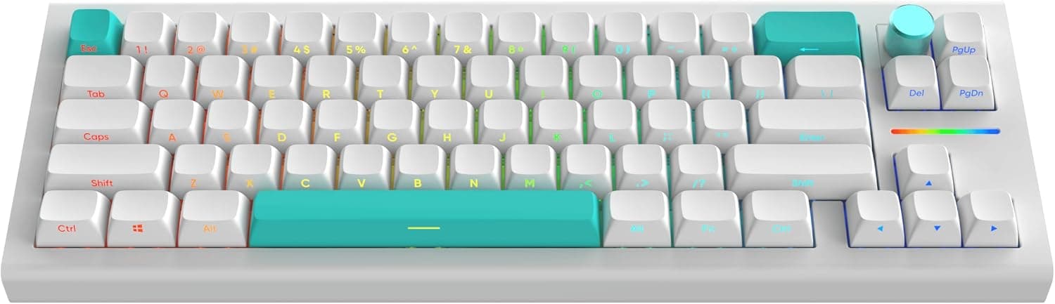 Nubi NK68 PRO White - Clavier de jeu mécanique sans fil (anglais US - ANSI)
