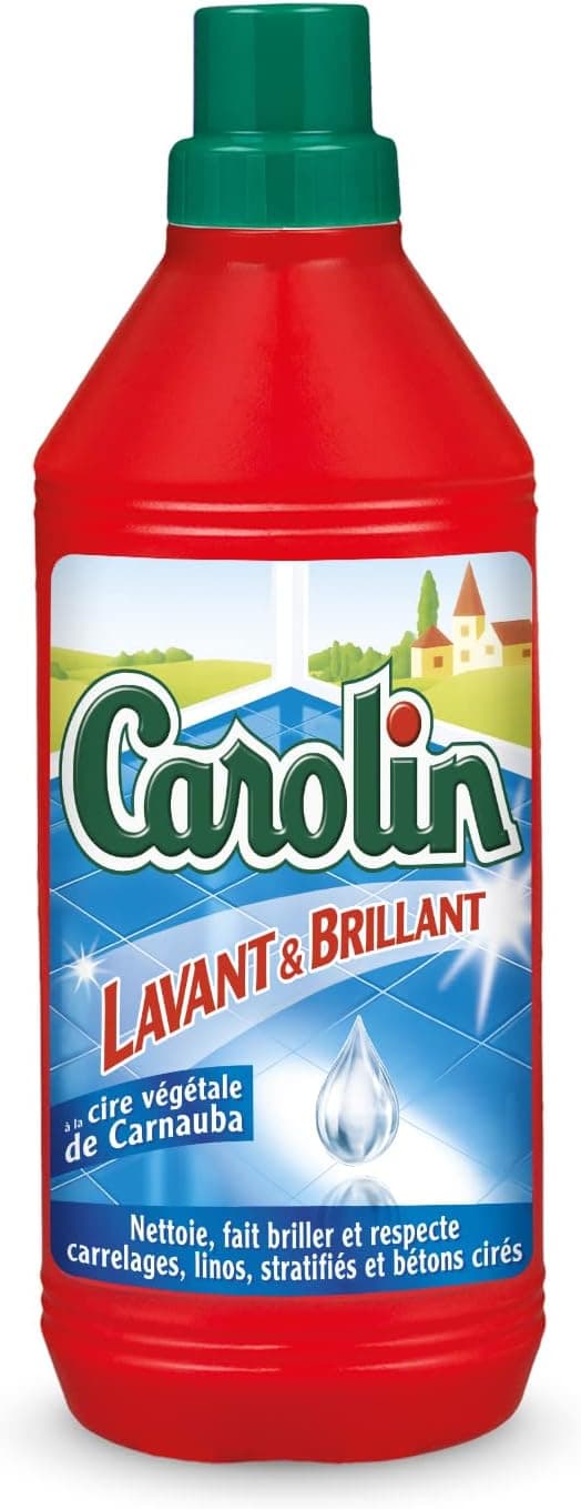 Carolin Nettoyant Sols Lavant et Brillant à la Cire de Carnauba 1 L