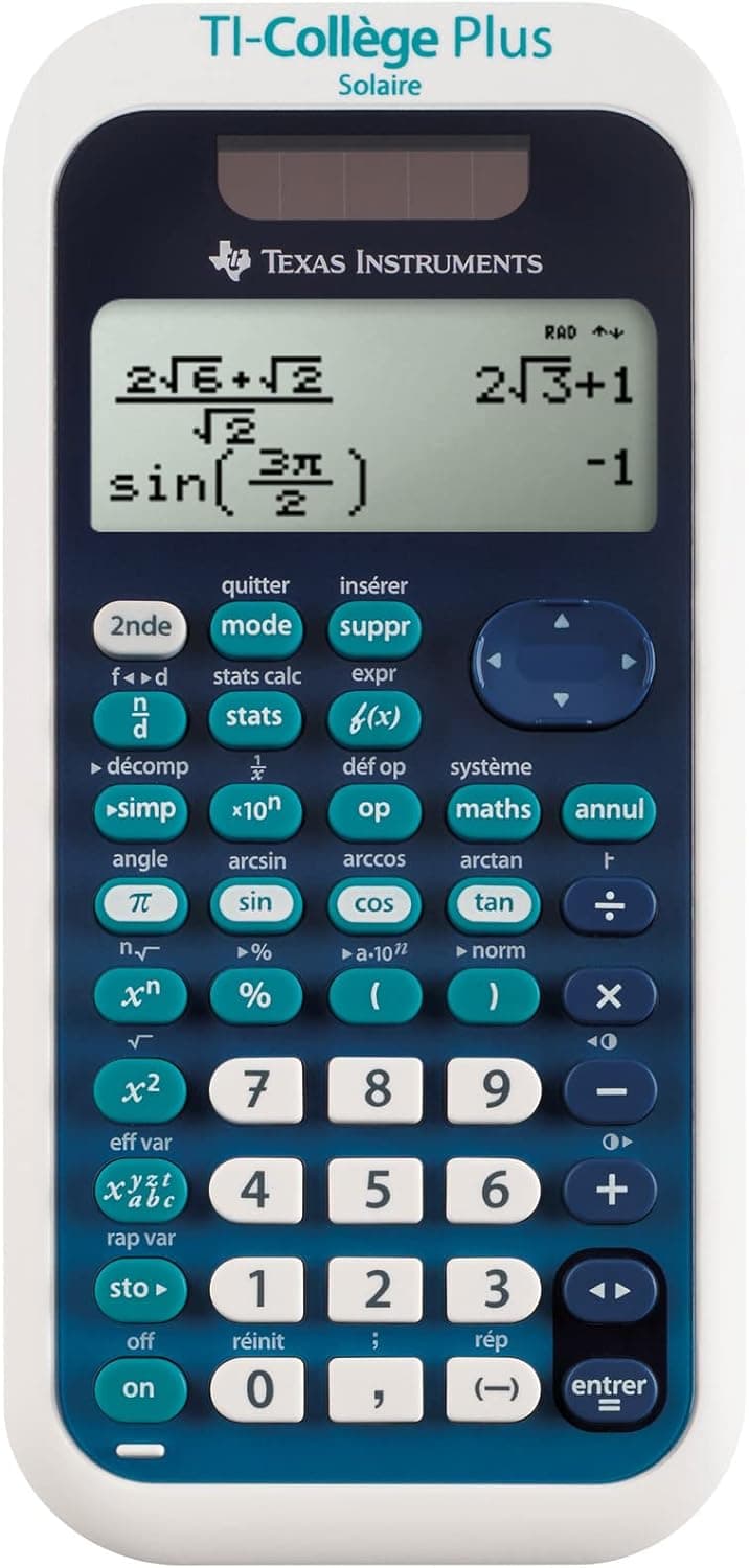Calculatrice Scientifique Ti-Collège Plus Solaire
