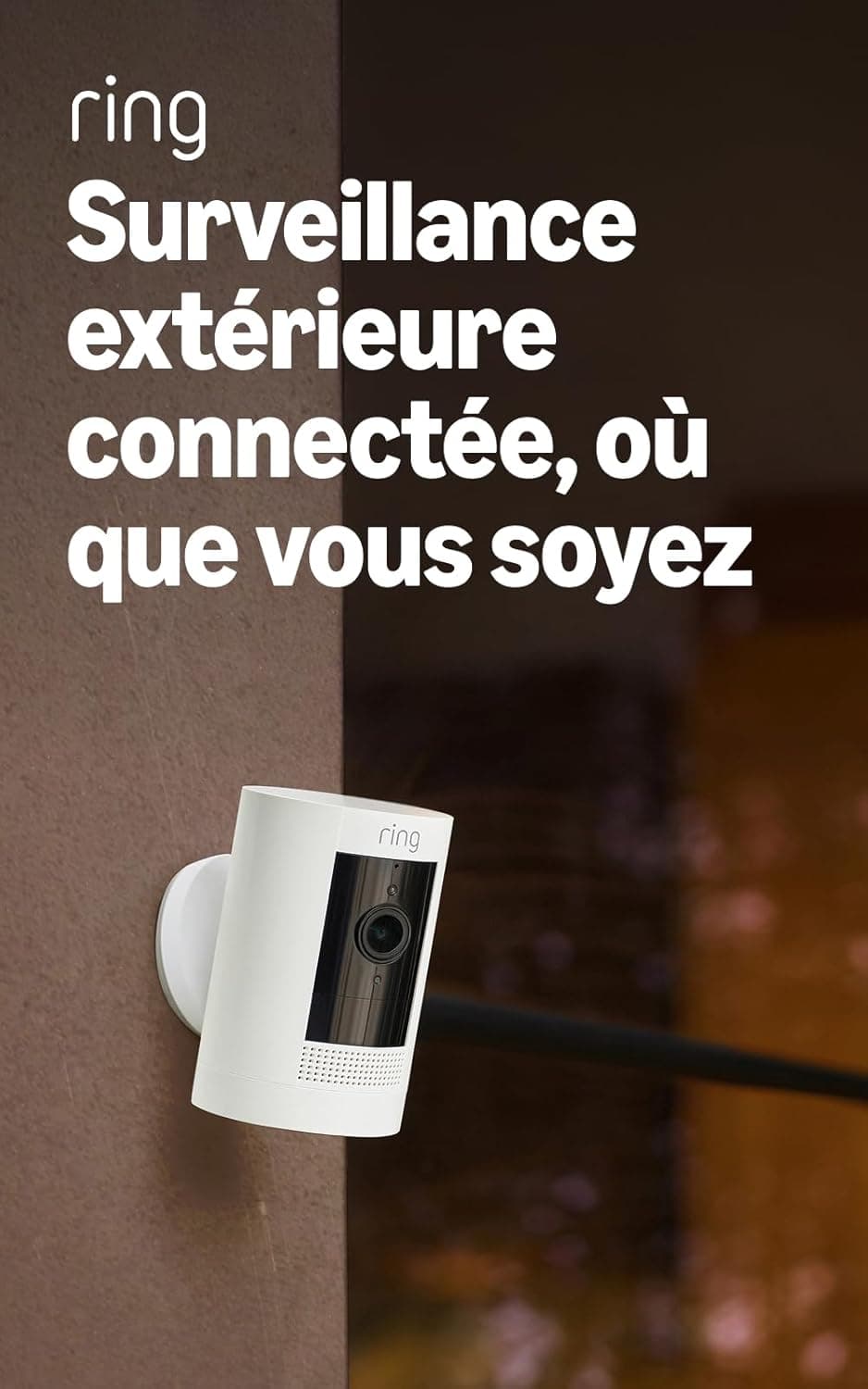 Ring Caméra extérieure sans fil (Stick Up Cam) | Caméra de surveillance extérieure wifi HD sur batterie, audio bidirectionnel, fonctionne avec Alexa | Essai Ring Home gratuit 30 j. | 2 Caméras