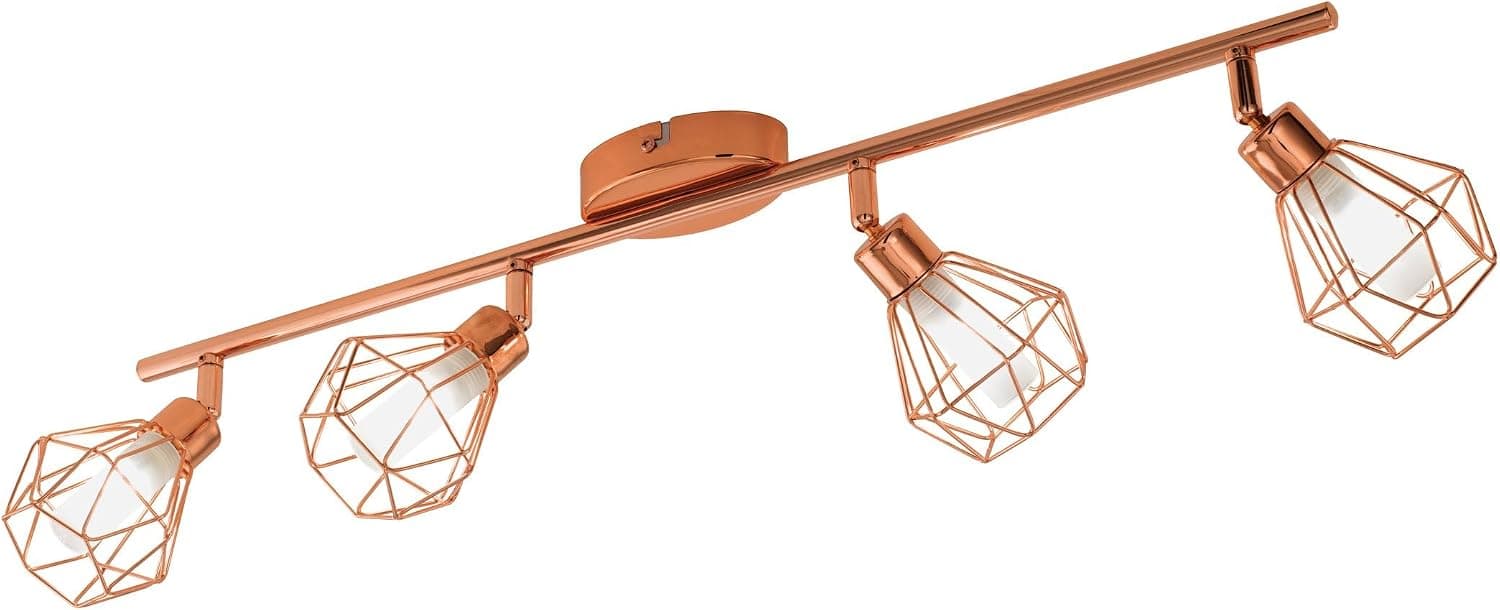 Eglo LED plafonnier Zapata, lampe de plafond 4 flammes, spot de plafond en