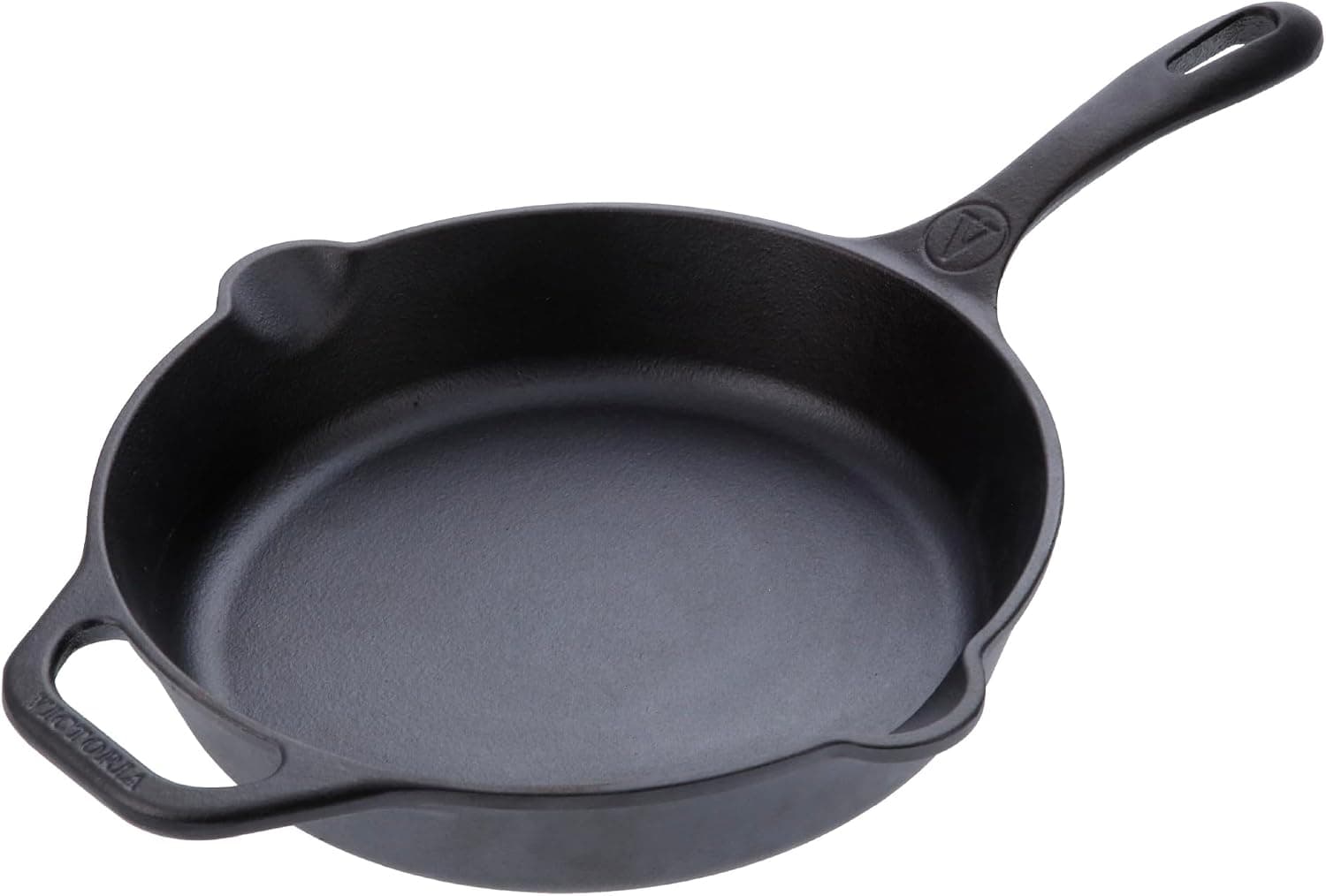 VICTORIA Poêle en Fonte Naturelle Pre-assaisonnée, Induction 30cm Convient pour Feu, Barbecue, Four, Plaque Vitrocéramique, Gaz, Cast Iron Skillet Cured sans Toxicité, sans PTFE ni PFOA