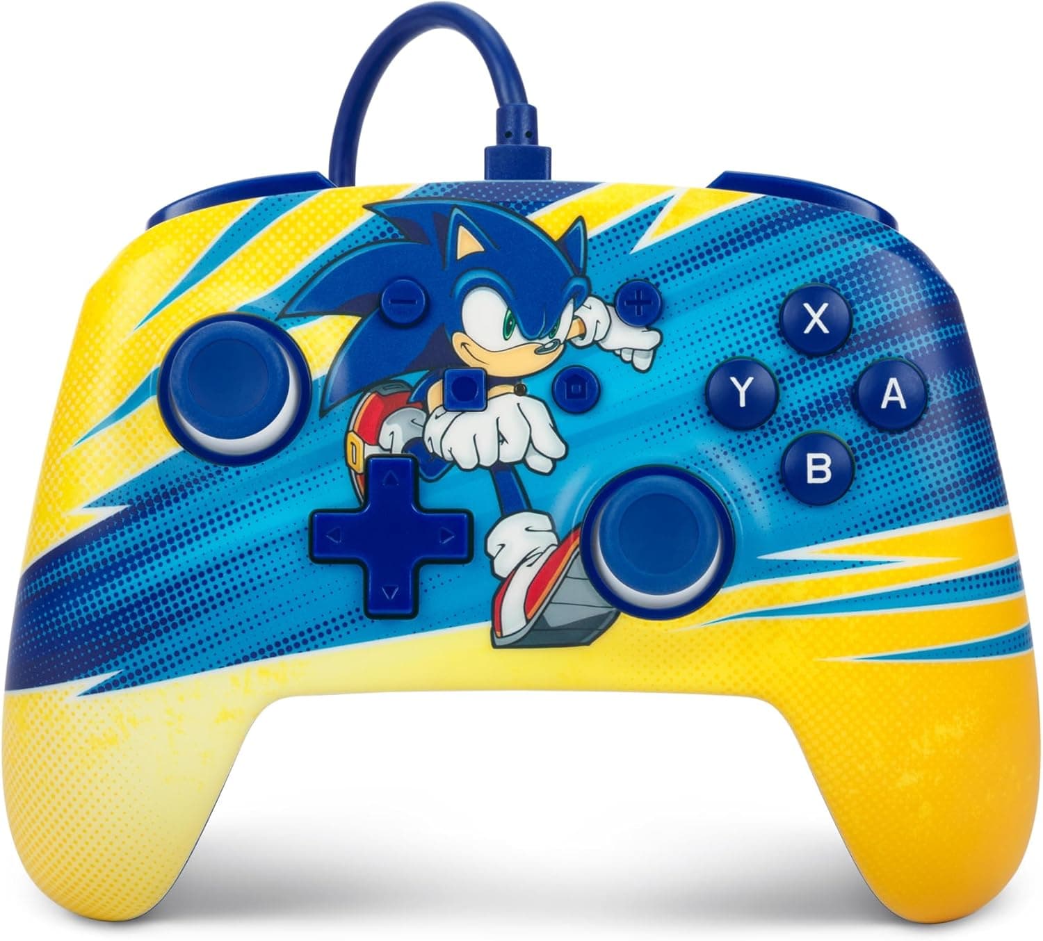 PowerA Manette filaire améliorée pour Nintendo Switch, modèle Switch OLED et Nintendo Switch Lite, accessoire de jeu, manette de jeu, manette filaire, sous licence officielle -Sonic Boost