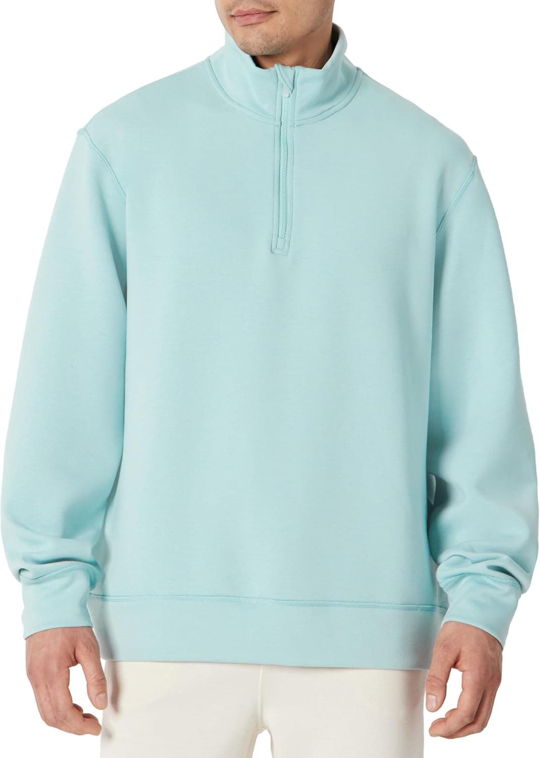 Amazon Essentials Homme Sweat-Shirt à Col Zippé en Tissu Technique Respirant, Coupe Décontractée