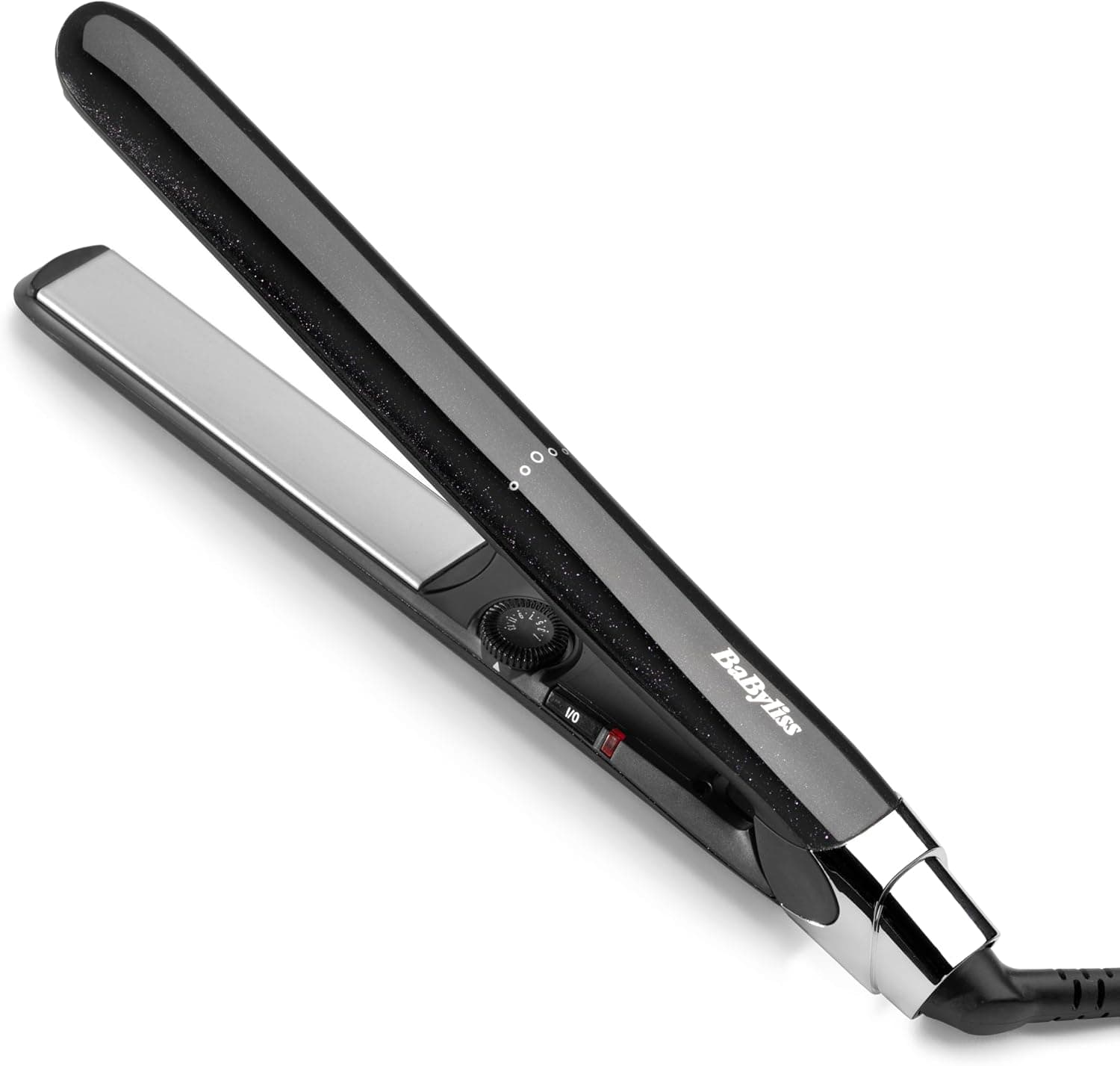 BaByliss Midnight Shine Lisseur Cheveux, Plaques Titane-Céramique, Plaques Extra Longues, 13 Températures (170–235°C), Chauffe Rapide, Anti‑Frisottis Effet Brillance, ST590E