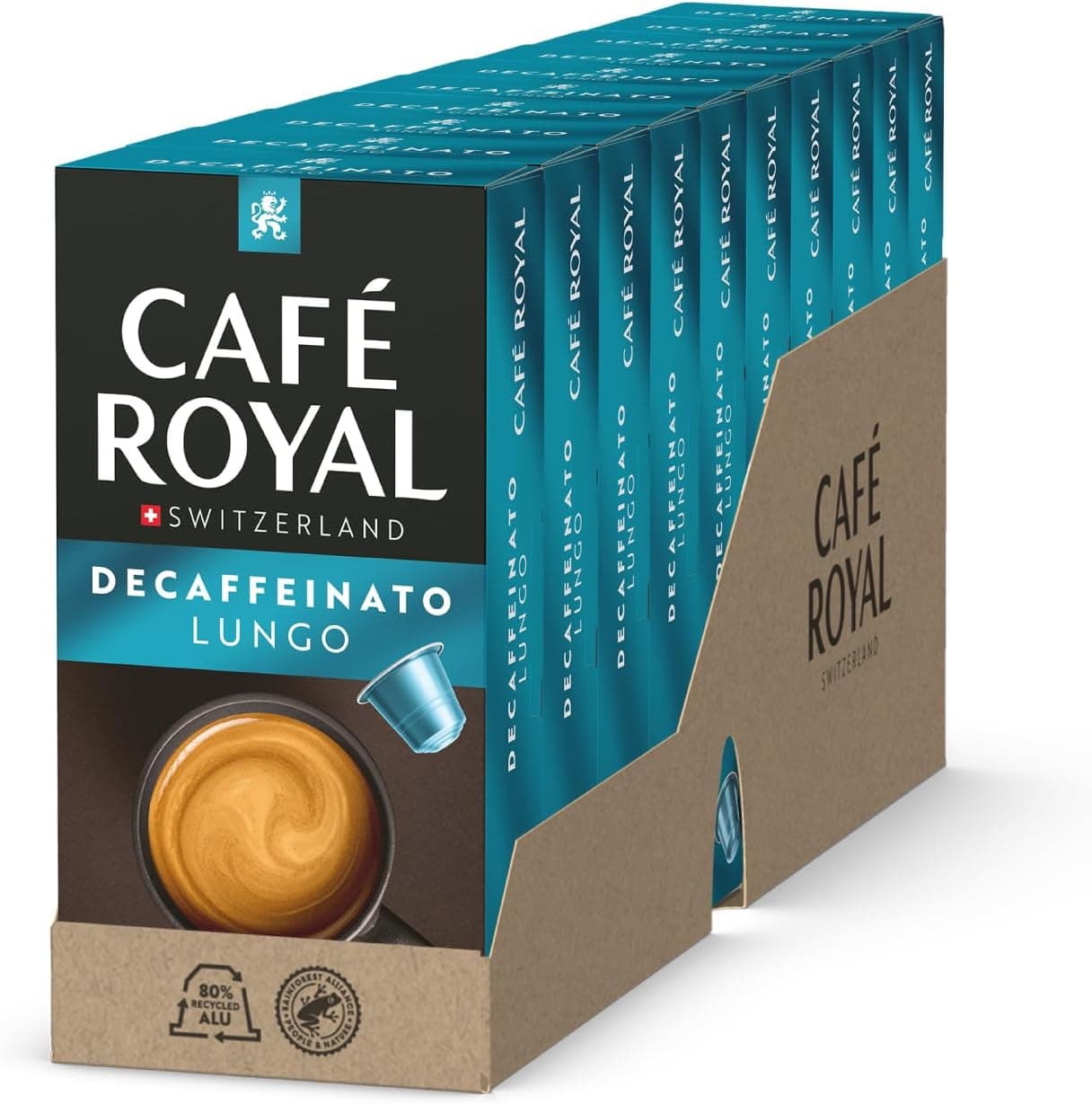 Café Royal Lungo Décaféiné - 100 capsules compatibles Nespresso®