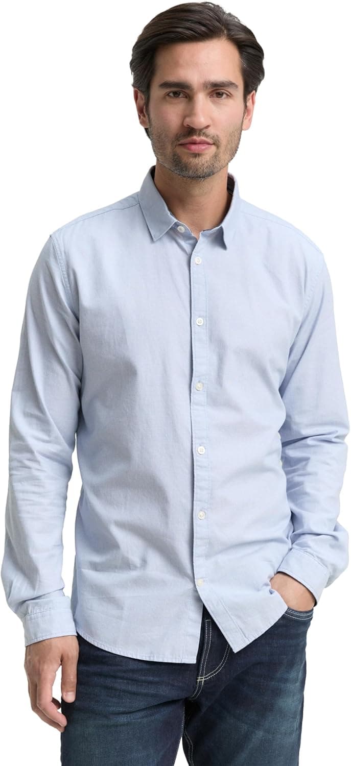 TOM TAILOR Hommes Chemise Slim Fit avec Structure