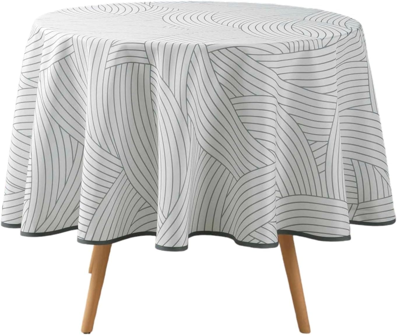 Douceur d'Intérieur Nappe Ronde (Diamètre 180 cm) Linea, Polyester Imprimé