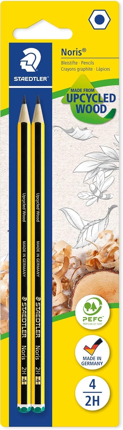 Staedtler Noris 120 Crayons – 2H, lot de 2, hexagonal