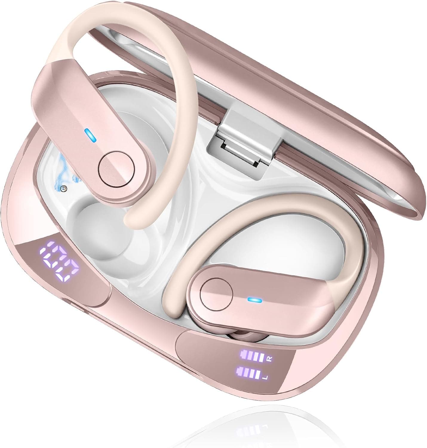 Ltinist Ecouteurs Bluetooth sans Fil Sport,Ecouteurs sans Fil 70H Autonomie | Écouteur Blutooth 5.4 Étanches IPX8, HiFi Stéréo Oreillette Bluetooth avec ENC Réduction Bruit Mic, USB-C Charge/LED Casque