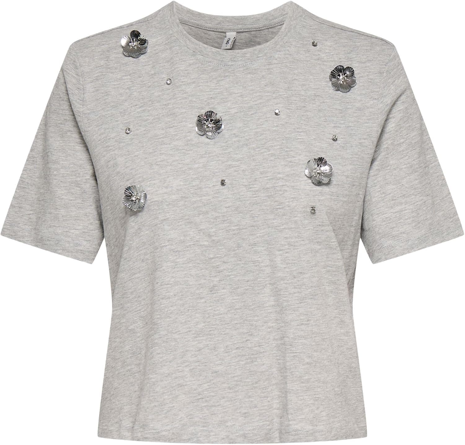 ONLY O-Neck Top JRS Onlsilvia Life S/S Haut à col Rond Femme