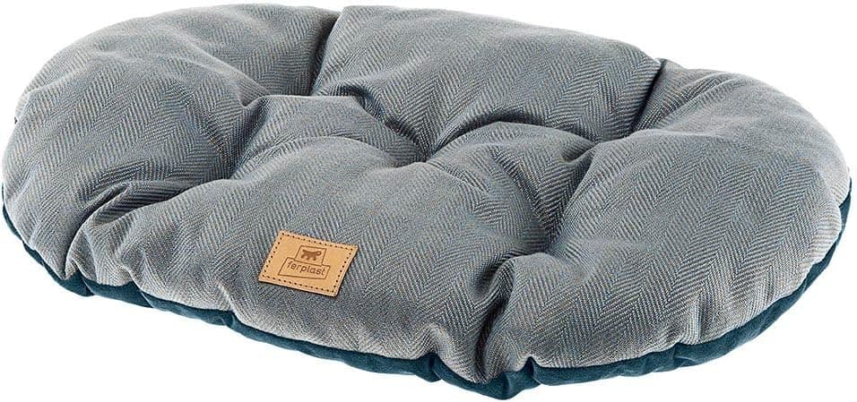 Ferplast Stuart Coussin Double-Face/Tweed/Velours Doux/Lavable pour Chien/Chat Bleu 78/8 1 Unité