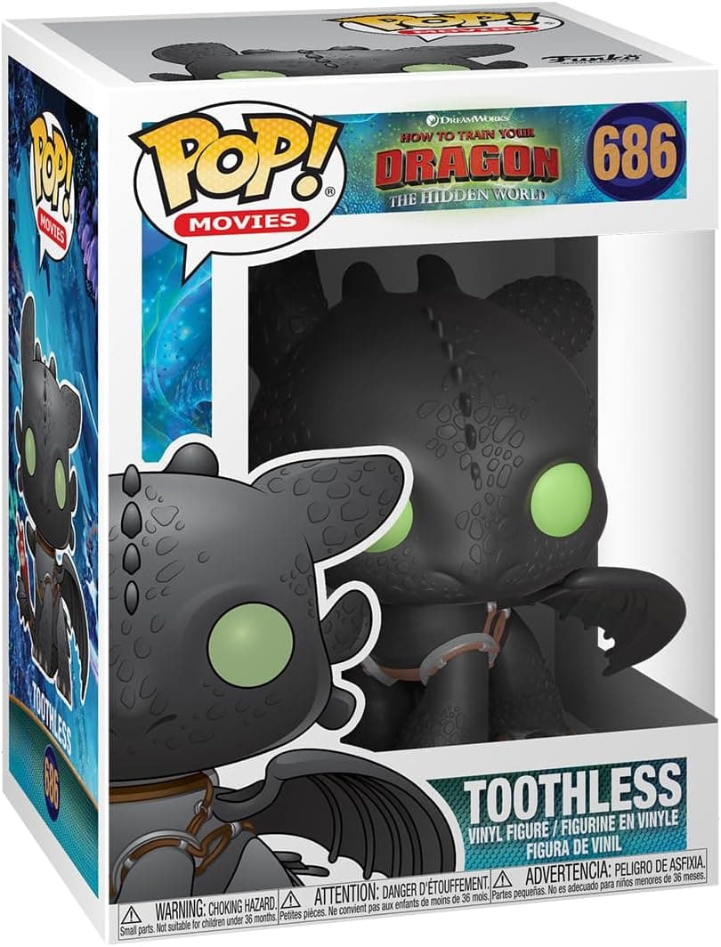 Funko Pop! Vinyl: How to Train Your Dragon 3: Toothless - Figurine en Vinyle à Collectionner - Idée de Cadeau - Produits Officiels - Jouets pour Les Enfants et Adultes - Movies Fans