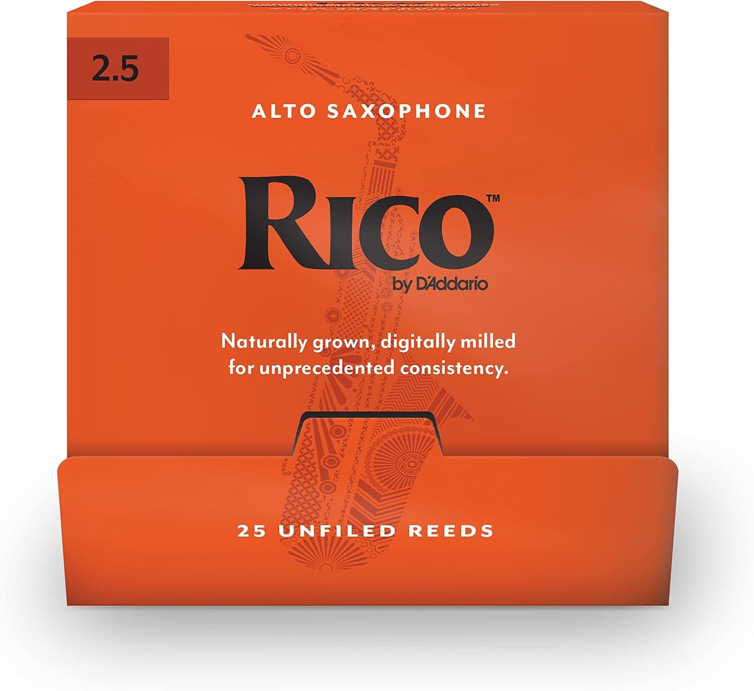 Anches Rico Organic Saxophone Alto, Force 2.5, Pack de 25