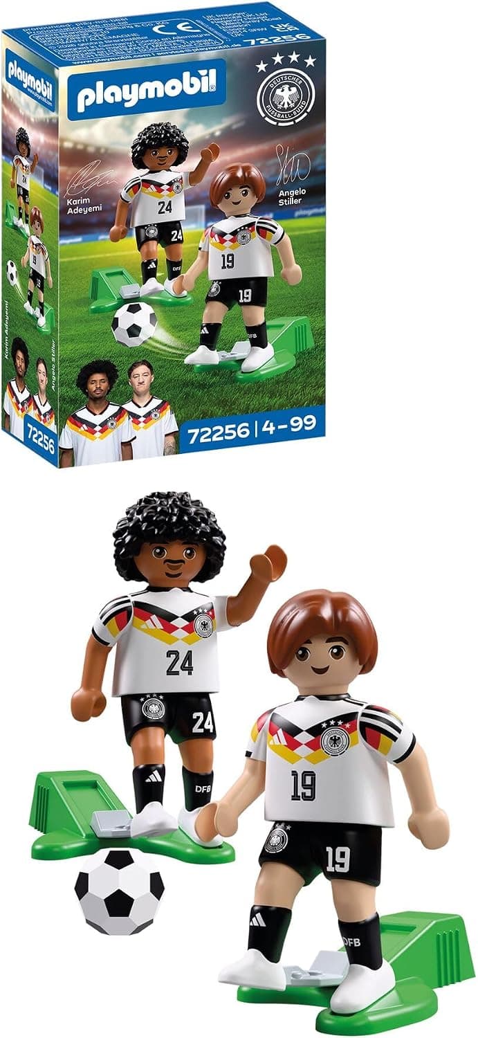 PLAYMOBIL | DFB | Jeu de Joueurs Adeyemi et Stiller | Kit de Jeu de Football | Figurines de Football | 72256