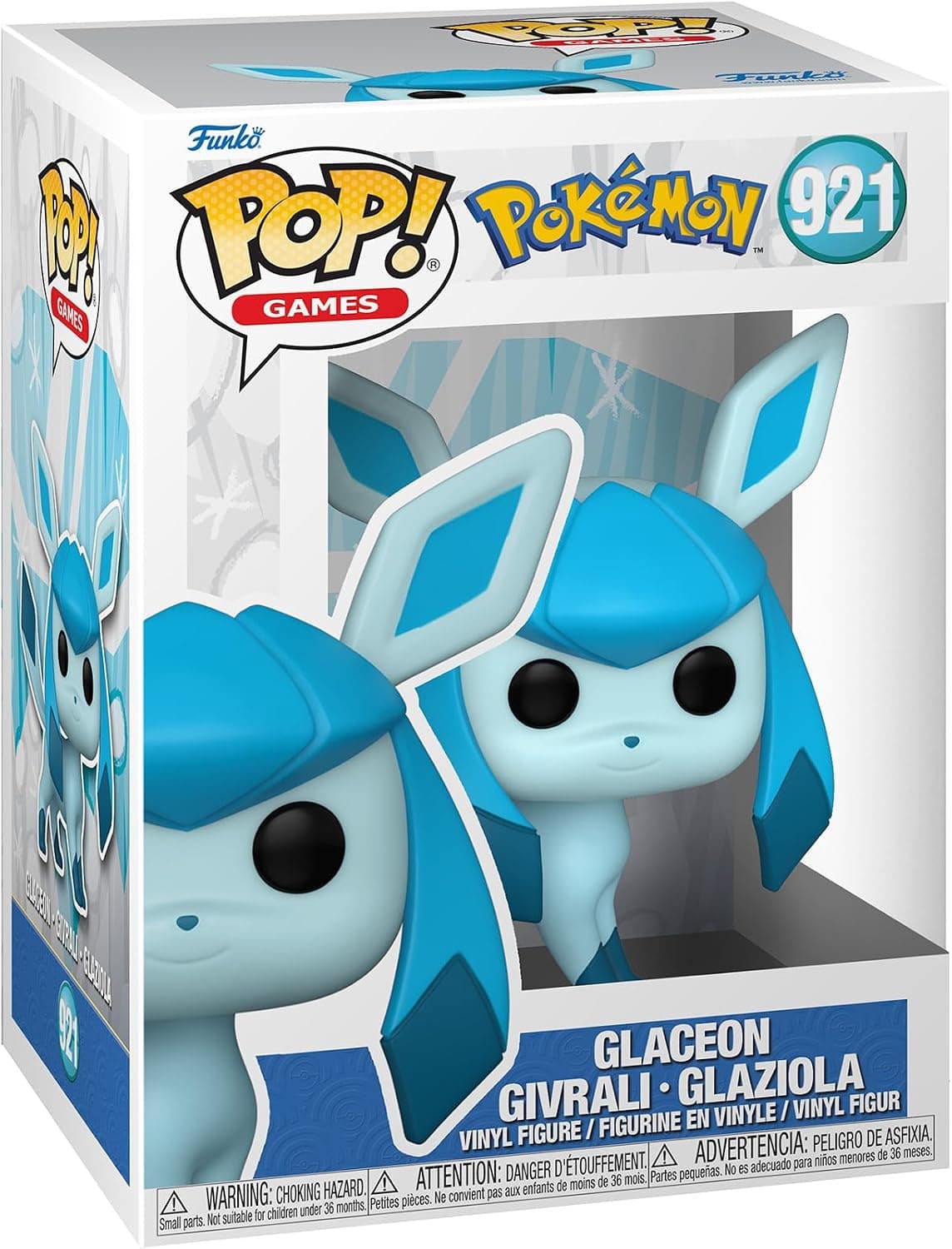Funko Pop! Games: Pokemon - Glaceon | Goodies Officiels Jeux Vidéo - Figurine Vinyle à Collectionner - Idée Cadeau Anniversaire pour Fans et Collectionneurs
