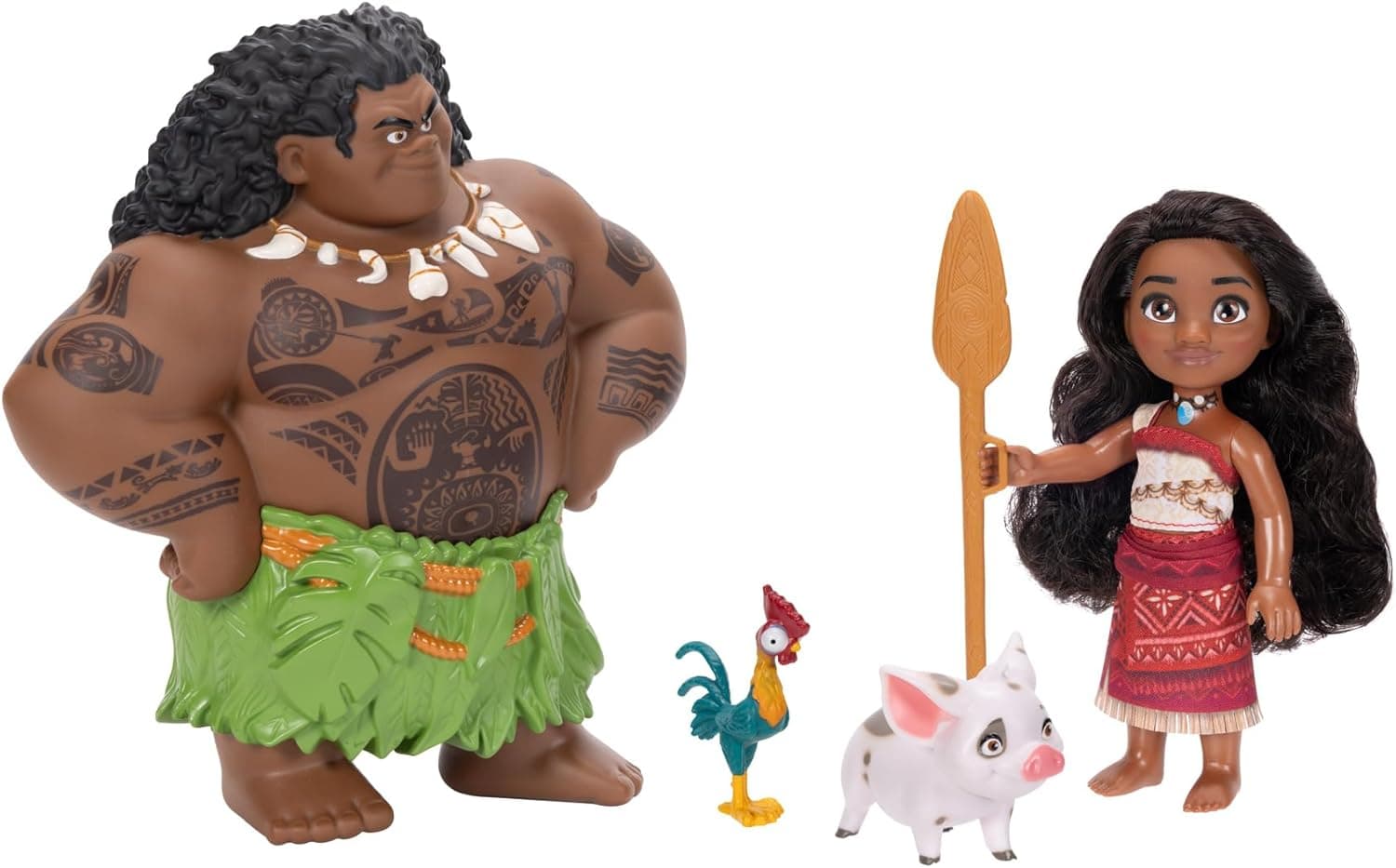 Disney - Vaiana 2 - Coffret Figurines Vaiana & Maui 15 cm - Poupées Articulées avec Tenues - Figurines Officielles du Film - Jouet pour Enfants et Aventures Polynésiennes - Idée Cadeau Dès 3 Ans