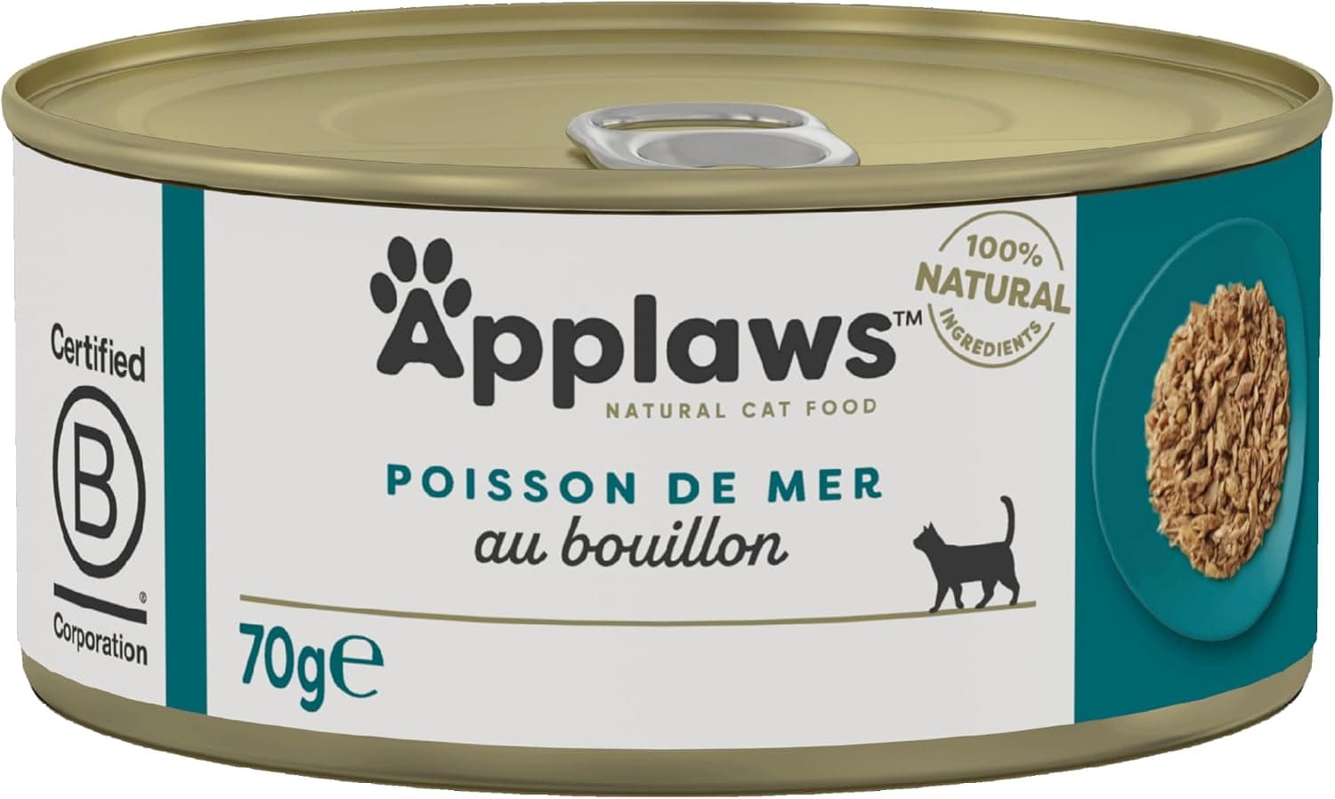 Applaws 100% Naturel Adulte Nourriture humide pour chat à base de poisson de l'océan dans la bouillon - 24 x 70g boîtes de 70g