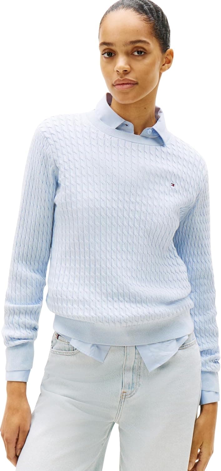 Tommy Hilfiger Pull Femme Cable Fine Torsadé