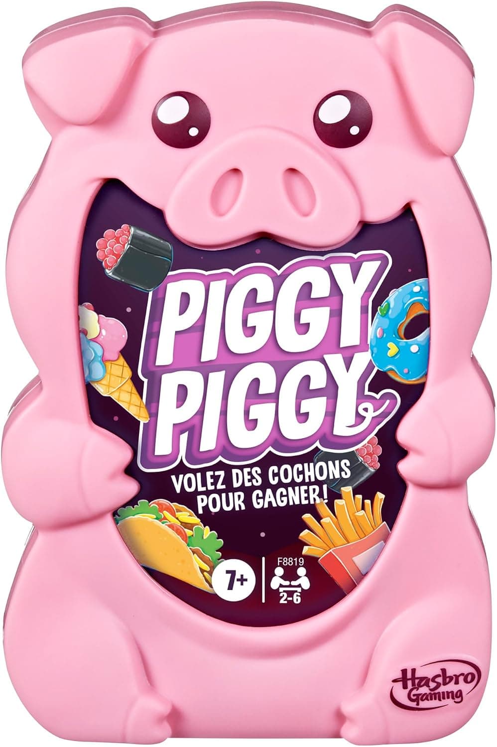 Hasbro Gaming Piggy Piggy, Jeu de Cartes Familial pour Enfants dès 7 Ans et Adultes, pour Les Fans de Jeux de Stratégie, Jeux de Voyage, Version Française