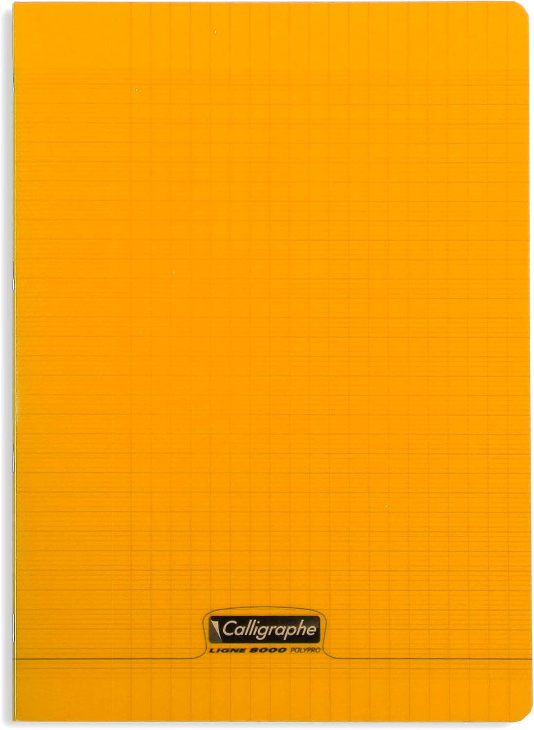 Calligraphe 18138C Un Cahier Agrafé Orange (une Marque de Clairefontaine) - A4 21x29,7 cm - 96 Pages Grands Carreaux - Papier Blanc 90 g - Couverture Polypro Transparent