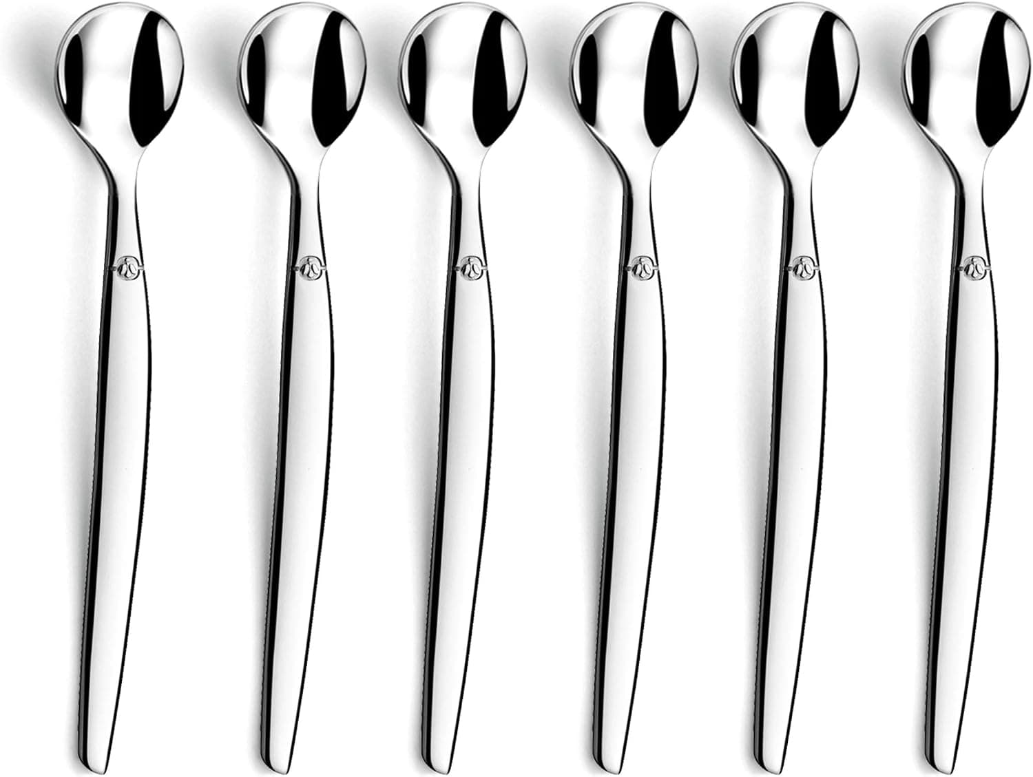 LOU LAGUIOLE - Lot de 6 cuillères expresso et moka - Jet - Acier inoxydable 18/0, Finition Miroir - Longueur 114 mm