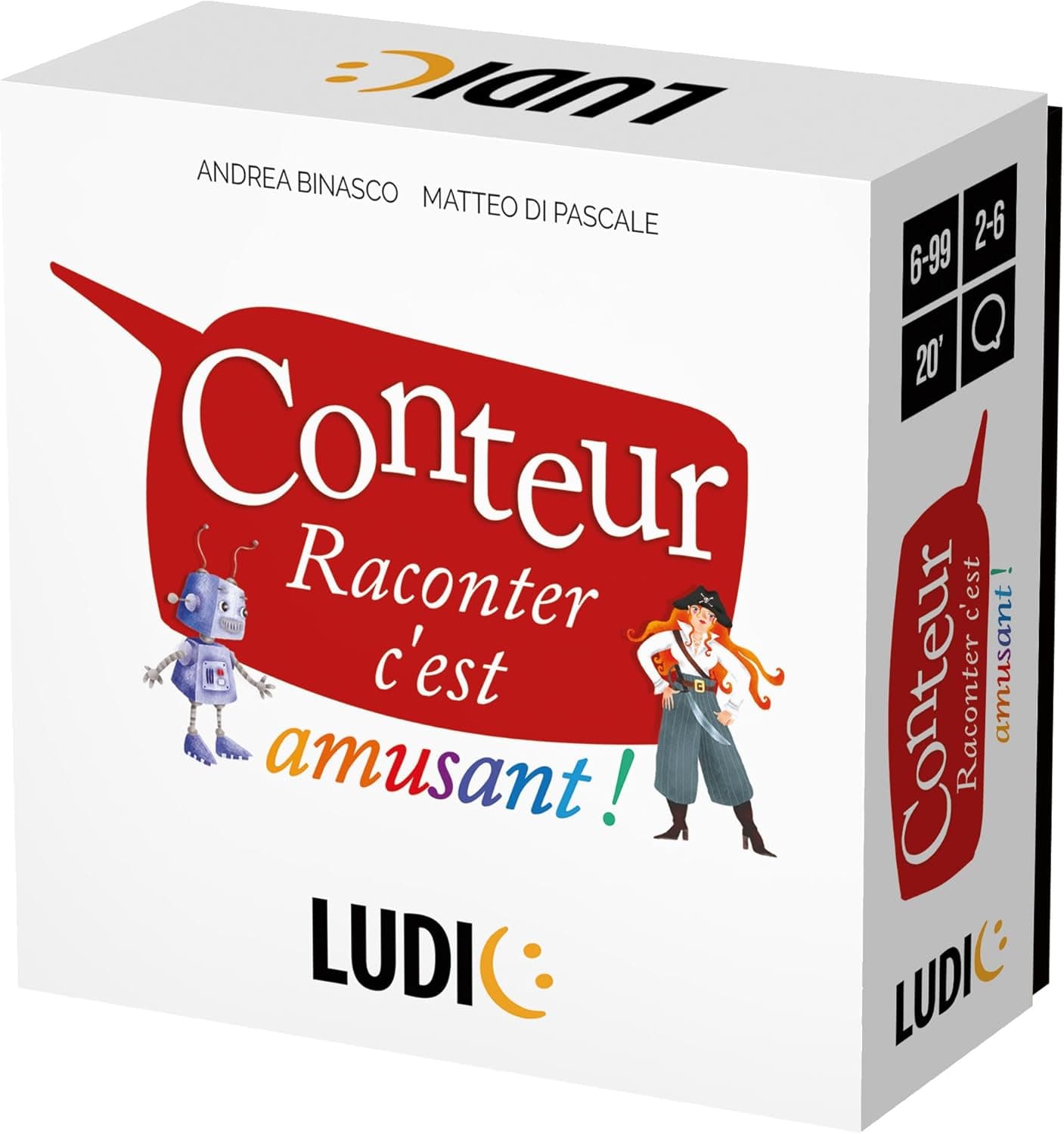 Ludic - Conteur - Raconter C'est Amusant ! | Jeu De Société pour Adultes Et Enfants Dès 12 Ans, Jeu de Plateau pour Toute La Famille, Idée Cadeau Garçon Fille Enfant, Made in Italy