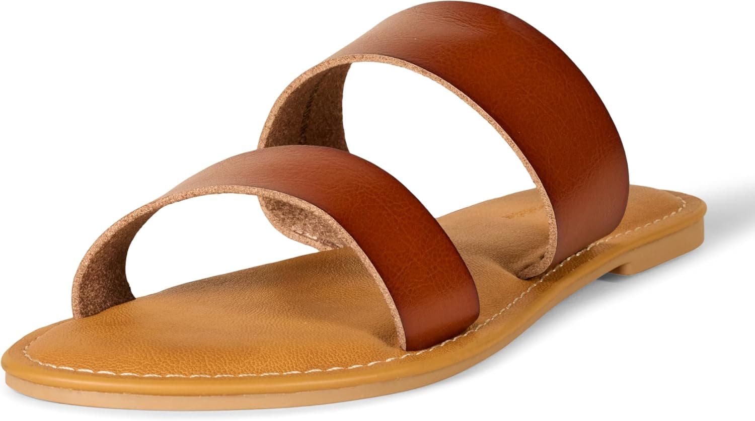 Amazon Essentials Femme Sandales à Deux Brides, à Enfiler, avec Bout Ouvert