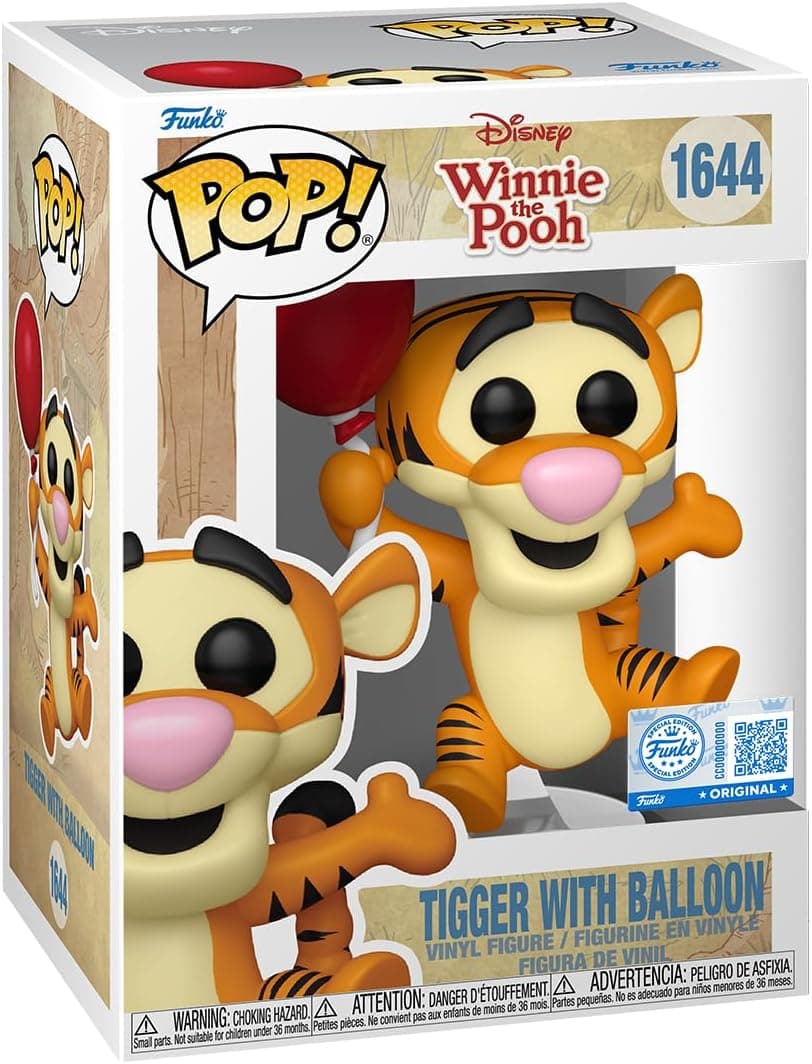 Funko Pop! Disney: Winnie The Pooh - Tigger with Balloon - Figurine en Vinyle de Collection - Idée Cadeau - Produit Officiel - Jouets pour Enfants et Adultes - Figurine modèle pour collectionneurs