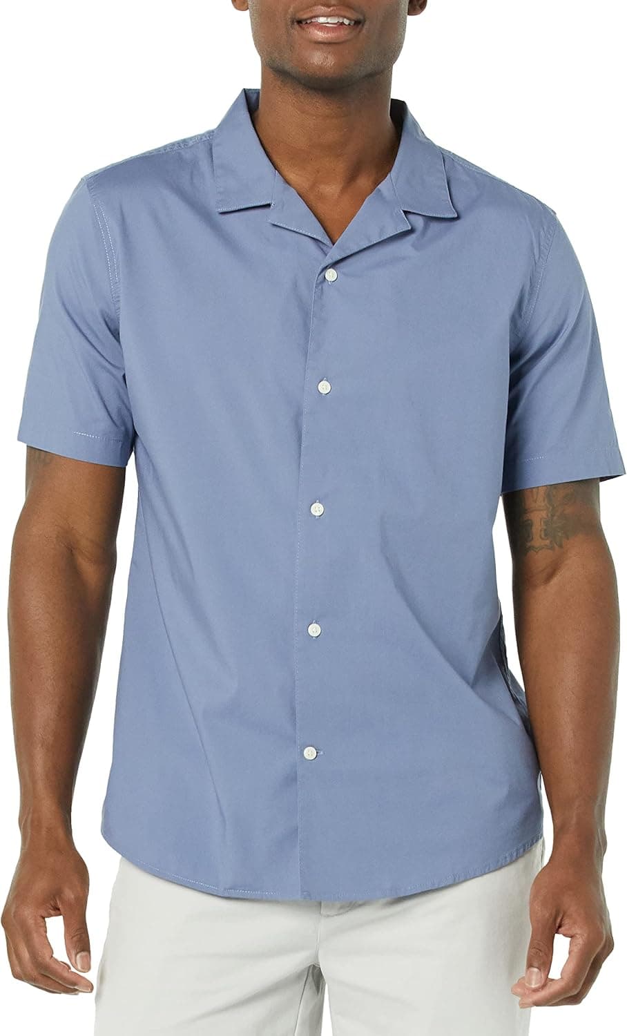 Amazon Essentials Homme Chemisette Décontractée Boutonnée en Coton