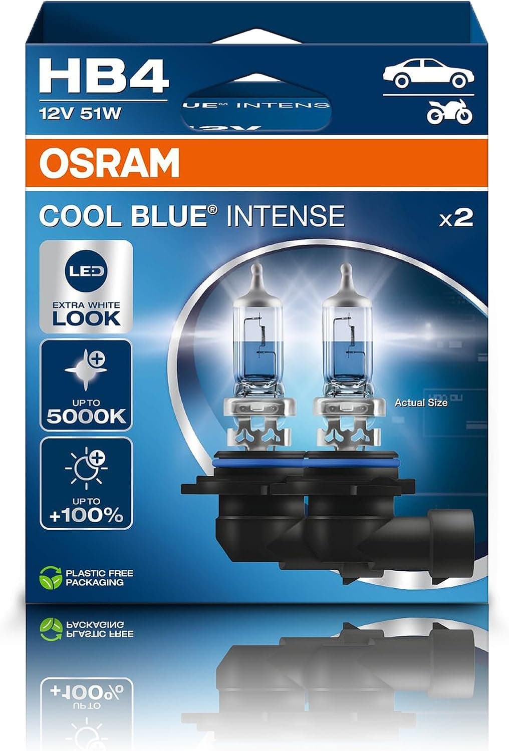 Osram Cool Blue Intense NextGen Ampoules Halogène - HB4 (9006) - 12V/51W - set de 2 pièces