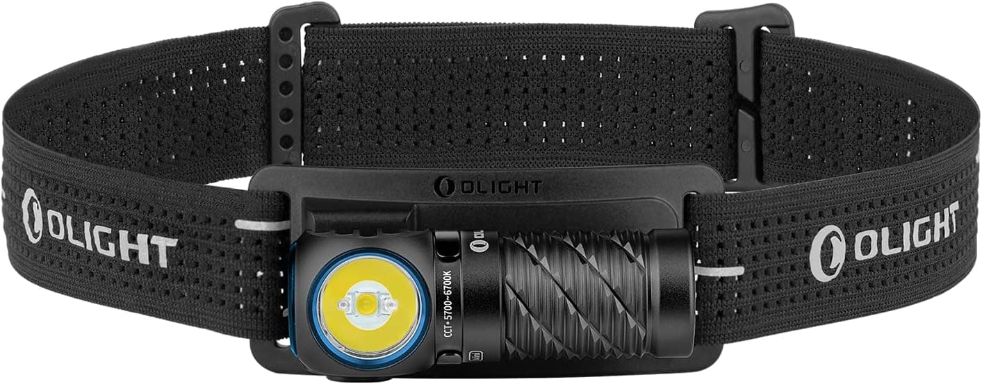 OLIGHT Perun 3 Mini Lampe Frontale Puissante Rechargeable USB EDC 1250 LM Portée Max.155 Mètres Torche Clignotant 7 Modes Étanche IPX8 Headlamp LED Feu Rouge Pour Camping