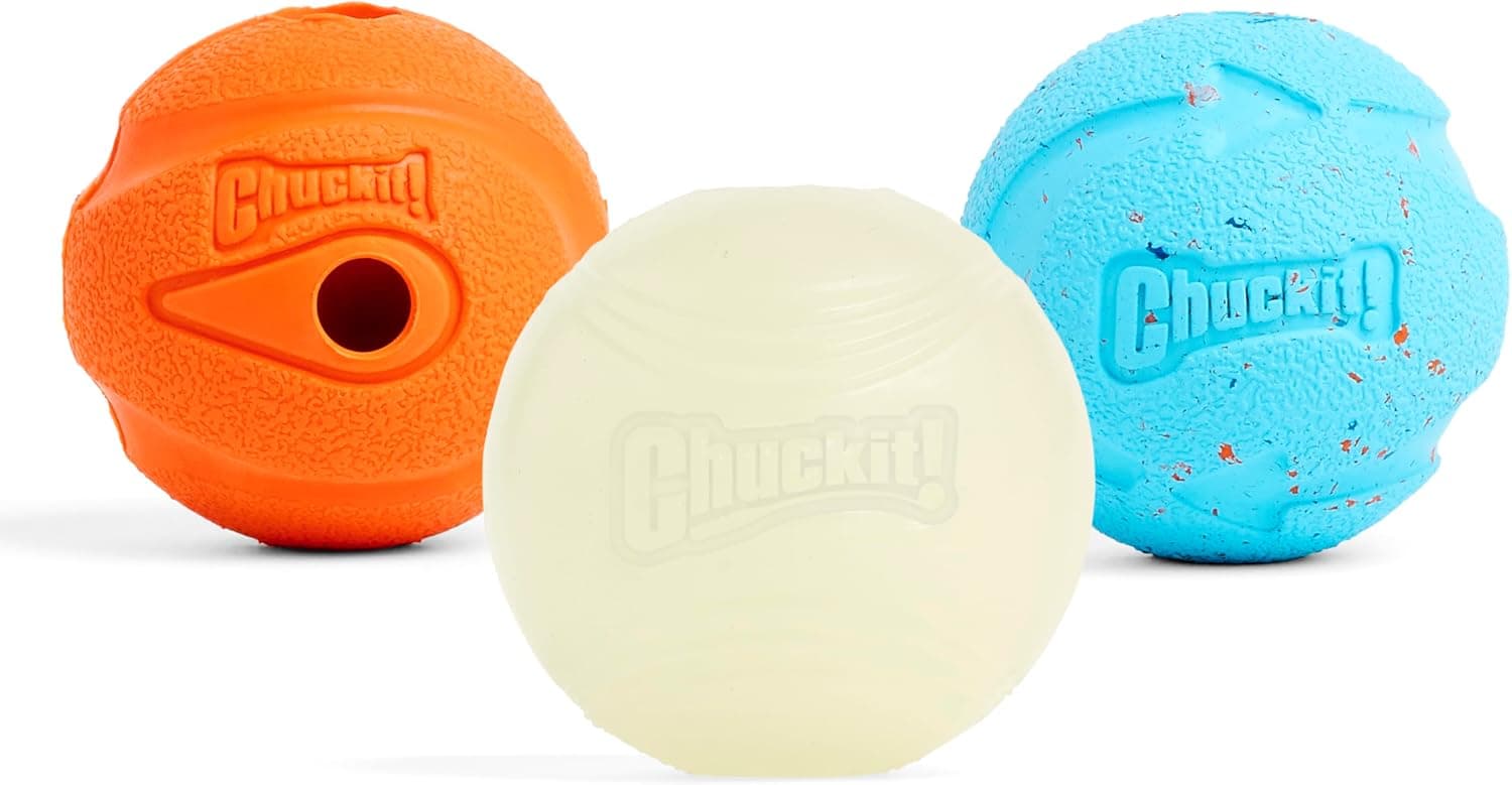 Chuckit Fetch Medley Asst Balle pour Chien Couleur Aléatoire Taille M 3 Pièces