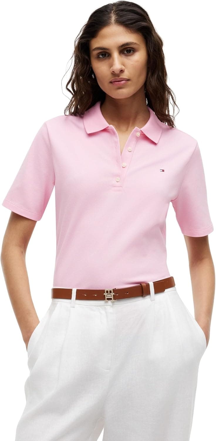 Tommy Hilfiger Polo Manches Courtes Femme 1985 Pique Regular Fit