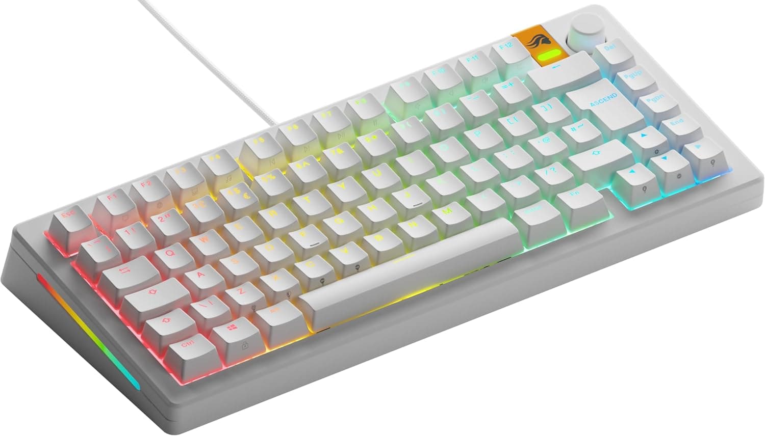 GLORIOUS GMMK 3 HE Clavier Gaming 75% QWERTY Anglais (Blanc)