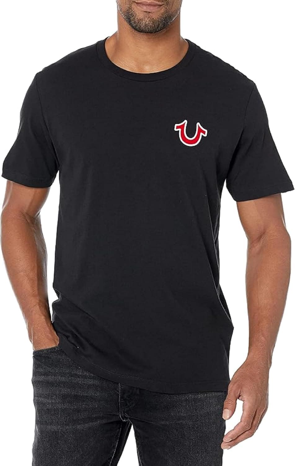 True Religion Men's Buddha Logo CEW Neck Tee Shirt