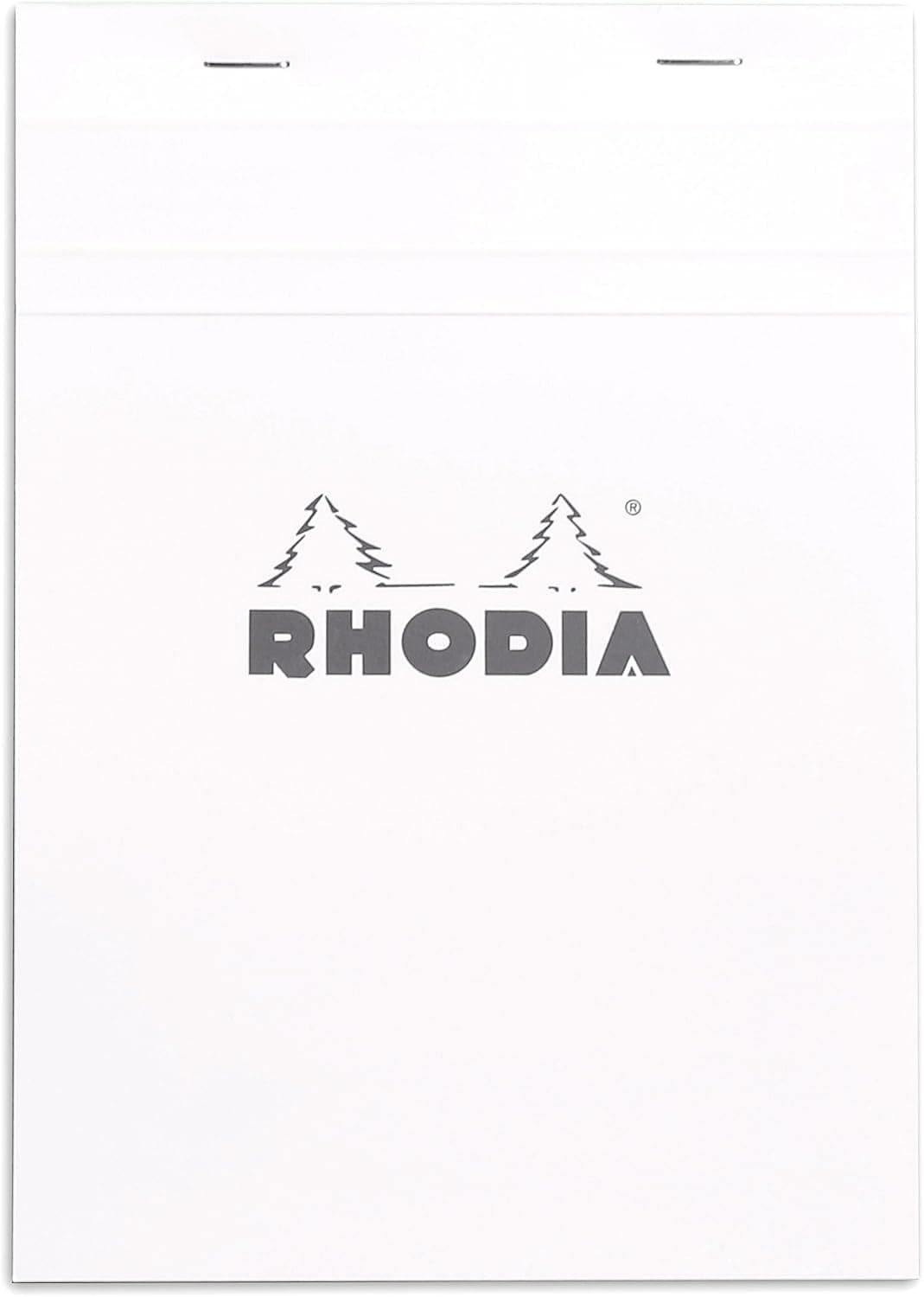 RHODIA 16201C - Bloc-Notes Agrafé N°16 White - A5 14,8 x 21 cm - Petits Carreaux - 80 Feuillets Détachables - Papier Clairefontaine Blanc 80 g/m² - Couverture en Carte Enduite Souple