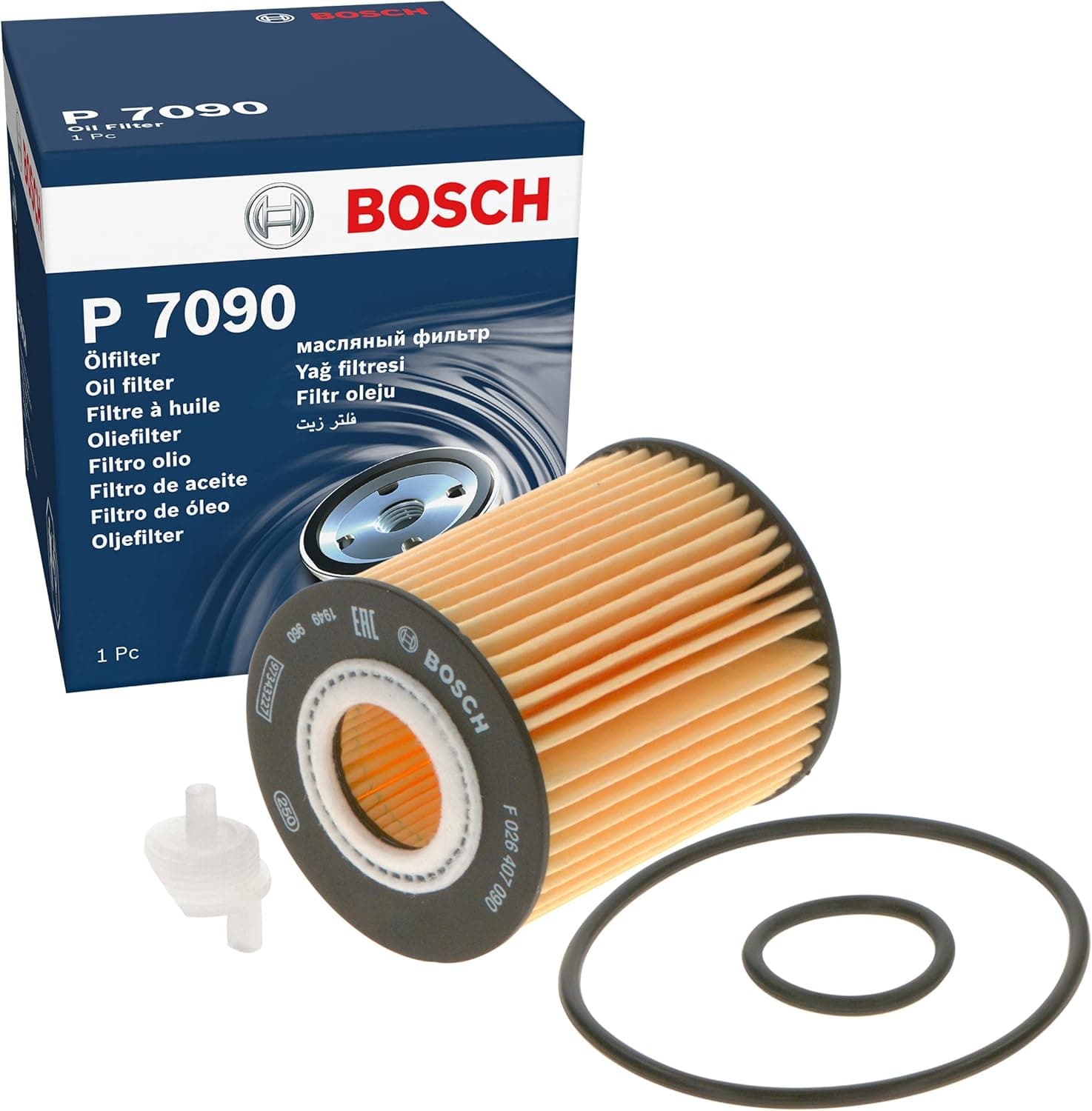 BOSCH Filtre à huile F026407090 | Compatible avec: LEXUS GS, LS, TOYOTA AURIS, AURIS, AURIS Kombi, AVENSIS, AVENSIS Kombi, AVENSIS Kombi, AVENSIS Stufenheck