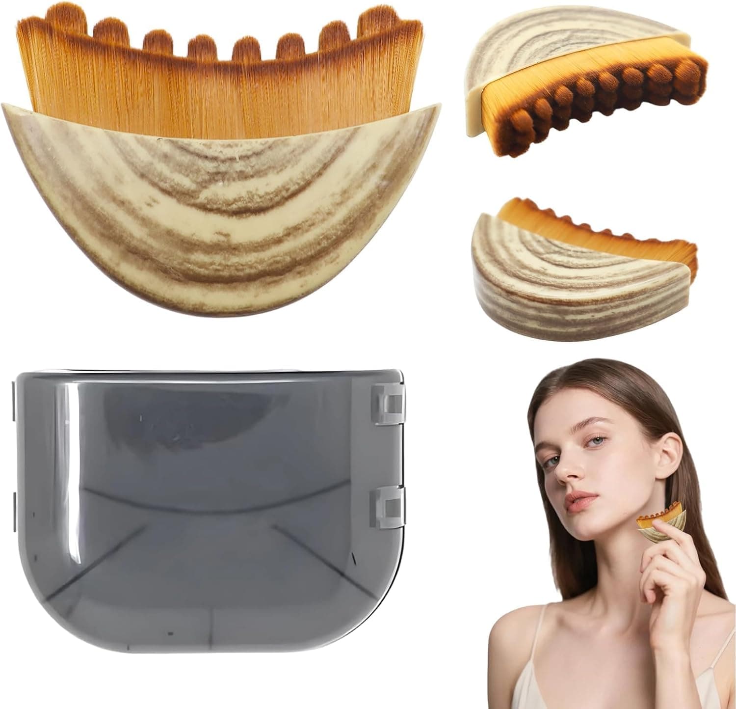 Brosse de Contour Lymphatique pour le Visage, Brosses de Contour pour le Visage, Brosse Drainage Lymphatique pour la Mâchoire et la Mâchoire Inférieure