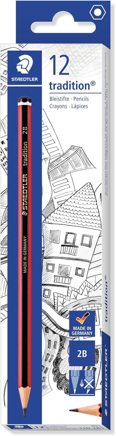STAEDTLER Tradition 110 Crayons à dessin – 2B, lot de 12