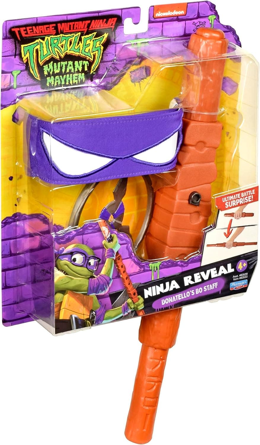 Tortues Ninja, Armes de combats, Arme signature de ton héros, Donatello, Jouet pour enfants dès 4 ans, Giochi Preziosi TU8064