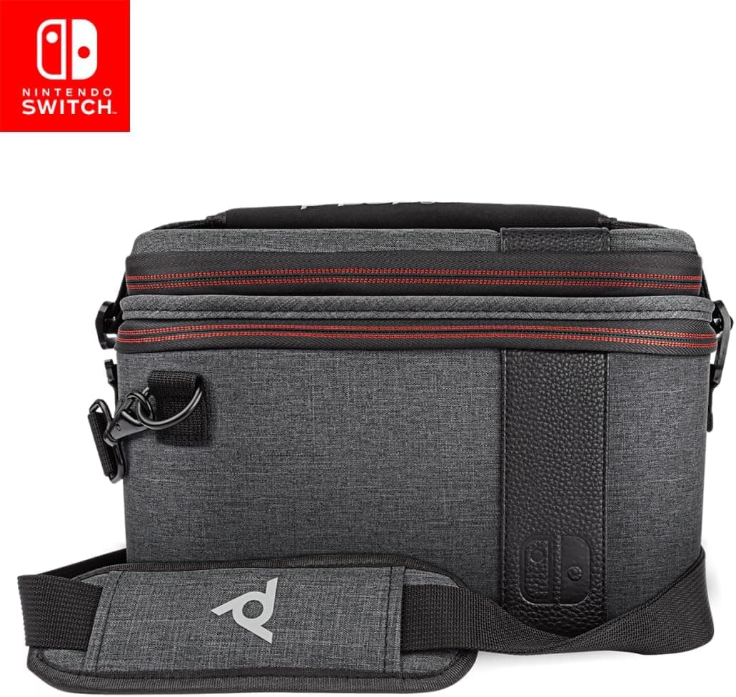 Pdp Gaming Pull-N-Go Travel Case | Elite Edition | 2-In-1 avec Removable Compartments: Gris - Nintendo Switch