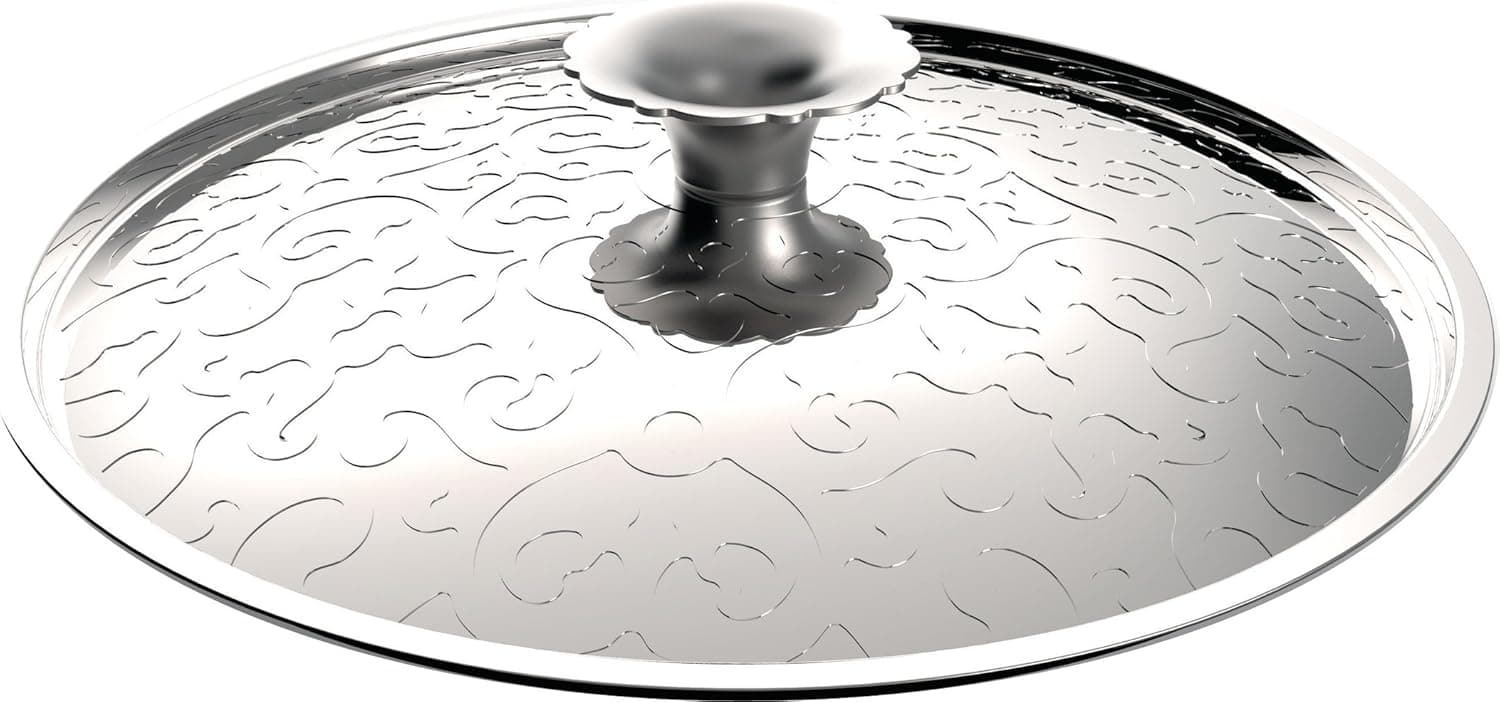 Alessi MW200/24 Couvercle en Acier Inoxydable 18/10 Brillant avec Décoration en Relief 24 cm